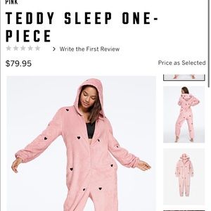Vs pink Teddy Sleep one piece